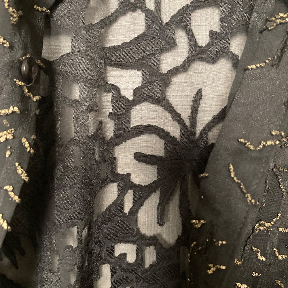 Black and gold sheer top - Picture 5 of 9